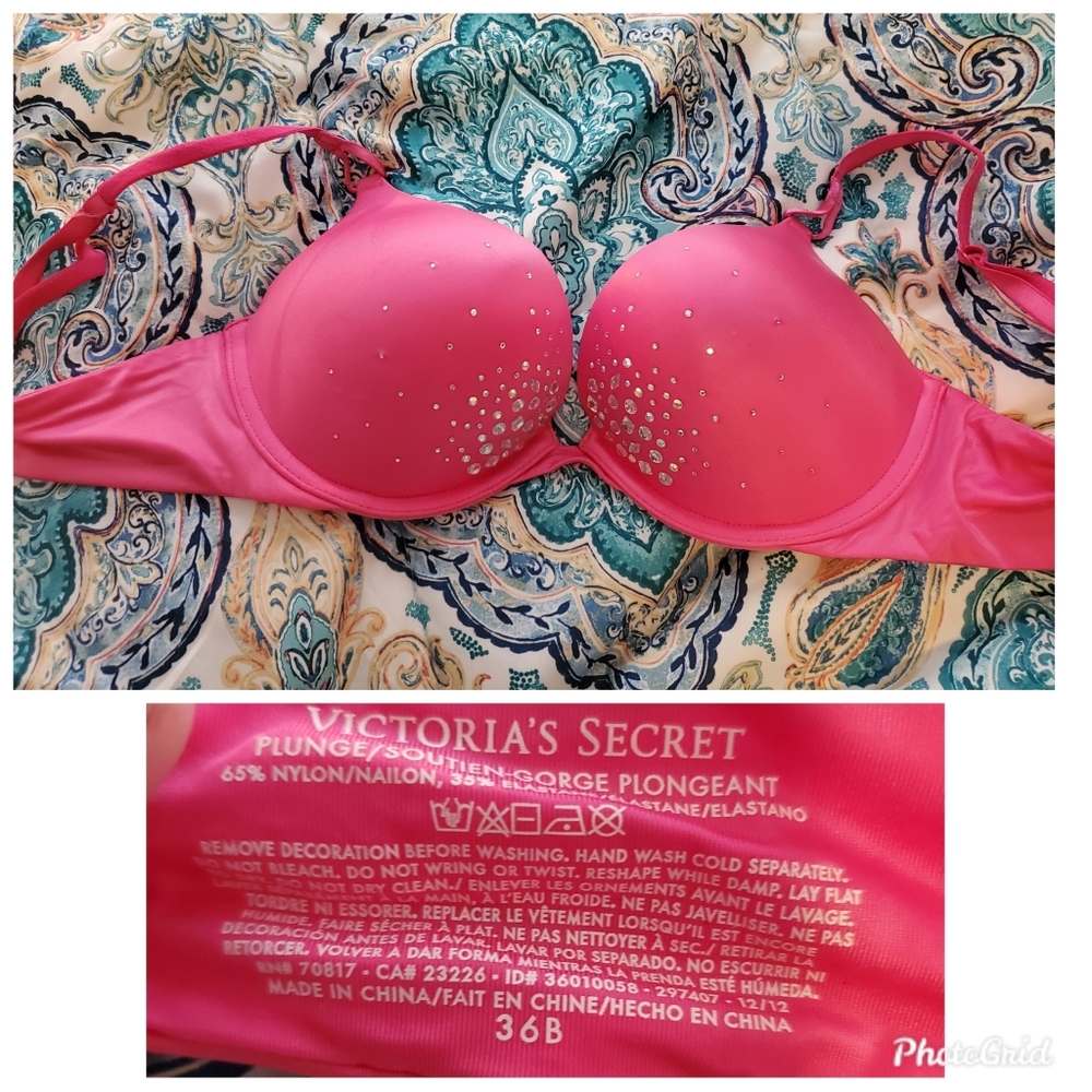 Hot pink bra new never worn. No tags size 36B
